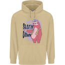 Sloth Down Policeman Funny Mens 80% Cotton Hoodie Sand