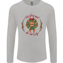 Sloth Eat Sleep & Be Merry Funny Christmas Mens Long Sleeve T-Shirt Sports Grey