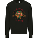 Sloth Eat Sleep & Be Merry Funny Christmas Mens Sweatshirt Jumper Black