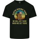 Sloth Hiking Team Funny Trekking Walking Kids T-Shirt Childrens Black