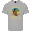 Sloth Hiking Team Funny Trekking Walking Kids T-Shirt Childrens Sports Grey
