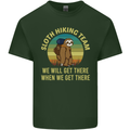 Sloth Hiking Team Funny Trekking Walking Mens Cotton T-Shirt Tee Top Forest Green