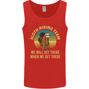 Sloth Hiking Team Funny Trekking Walking Mens Vest Tank Top Red