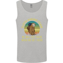 Sloth Hiking Team Funny Trekking Walking Mens Vest Tank Top Sports Grey