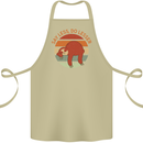 Sloth Say Less Do Lesser Funny Slogan Cotton Apron 100% Organic Khaki