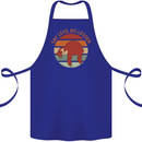 Sloth Say Less Do Lesser Funny Slogan Cotton Apron 100% Organic Royal Blue