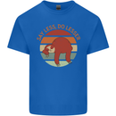 Sloth Say Less Do Lesser Funny Slogan Kids T-Shirt Childrens Royal Blue