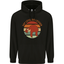 Sloth Say Less Do Lesser Funny Slogan Mens 80% Cotton Hoodie Black