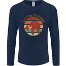 Sloth Say Less Do Lesser Funny Slogan Mens Long Sleeve T-Shirt Navy Blue