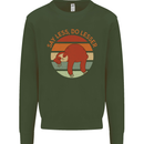 Sloth Say Less Do Lesser Funny Slogan Mens Sweatshirt Jumper Forest Green