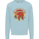 Sloth Say Less Do Lesser Funny Slogan Mens Sweatshirt Jumper Light Blue