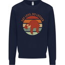 Sloth Say Less Do Lesser Funny Slogan Mens Sweatshirt Jumper Navy Blue