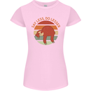 Sloth Say Less Do Lesser Funny Slogan Womens Petite Cut T-Shirt Light Pink