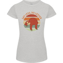 Sloth Say Less Do Lesser Funny Slogan Womens Petite Cut T-Shirt Sports Grey