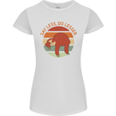 Sloth Say Less Do Lesser Funny Slogan Womens Petite Cut T-Shirt White