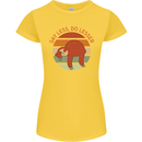 Sloth Say Less Do Lesser Funny Slogan Womens Petite Cut T-Shirt Yellow