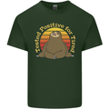 Sloth Tested Positive For Tired Funny Lazy Mens Cotton T-Shirt Tee Top Forest Green