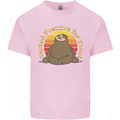 Sloth Tested Positive For Tired Funny Lazy Mens Cotton T-Shirt Tee Top Light Pink