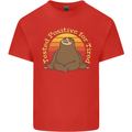 Sloth Tested Positive For Tired Funny Lazy Mens Cotton T-Shirt Tee Top Red