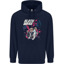 Sloth Wars Funny TV & Movie Parody Childrens Kids Hoodie Navy Blue