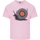 Slug Decks with Vinyl LP DJ DJing Turntable Kids T-Shirt Childrens Light Pink