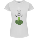 Smoked Broccoli Womens Petite Cut T-Shirt White