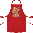 Snail Playing Guitar Rock Music Guitarist Cotton Apron 100% Organic Red