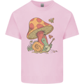 Snail Playing Guitar Rock Music Guitarist Mens Cotton T-Shirt Tee Top Light Pink