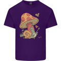 Snail Playing Guitar Rock Music Guitarist Mens Cotton T-Shirt Tee Top Purple