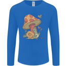 Snail Playing Guitar Rock Music Guitarist Mens Long Sleeve T-Shirt Royal Blue