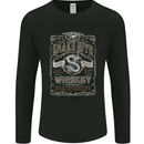 Snakebite Whiskey Whisky Biker Motorcycle Mens Long Sleeve T-Shirt Black