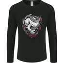 Snakes and Skull Biker Heavy Metal Gothic Mens Long Sleeve T-Shirt Black
