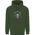 Sniper Ace One Shot Kill Para Marine Army Mens 80% Cotton Hoodie Forest Green