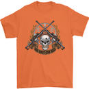 Sniper Ace One Shot Kill Para Marine Army Mens T-Shirt Cotton Gildan Orange