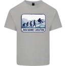 Snowboarding Evolution Funny Snowboarder Mens Cotton T-Shirt Tee Top Sports Grey