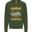 Some Grandpas Funny Biker Motorcycle Bike Kids Sweatshirt Jumper Forest Green