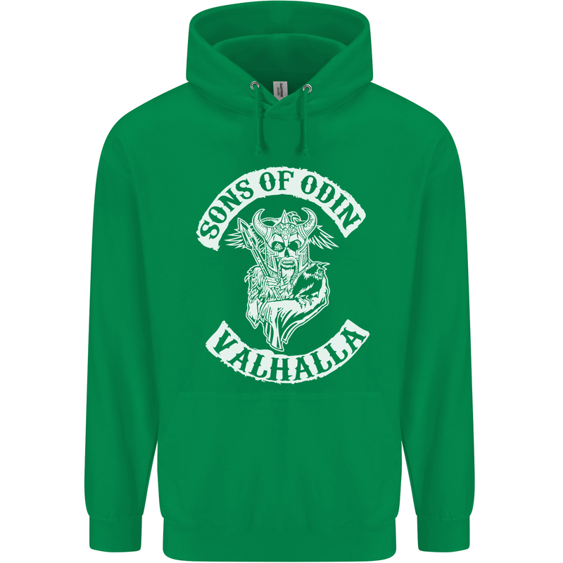 Son of Odin Valhalla Viking Norse Mythology Mens 80% Cotton Hoodie Irish Green