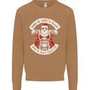 Sons of Santa Biker Motorcycle Christmas Mens Sweatshirt Jumper Caramel Latte