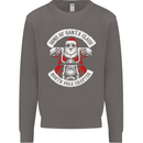 Sons of Santa Biker Motorcycle Christmas Mens Sweatshirt Jumper Charcoal