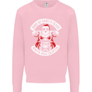 Sons of Santa Biker Motorcycle Christmas Mens Sweatshirt Jumper Light Pink