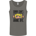 Sorry Can't Anime Bye Funny Anti-Social Mens Vest Tank Top Charcoal