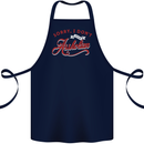 Sorry, I Don't Speak Assholian Funny Slogan Cotton Apron 100% Organic Navy Blue