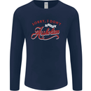 Sorry, I Don't Speak Assholian Funny Slogan Mens Long Sleeve T-Shirt Navy Blue