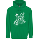 Space Biker Astronaut on a Motorcycle Space Childrens Kids Hoodie Irish Green