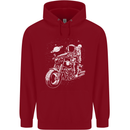 Space Biker Astronaut on a Motorcycle Space Childrens Kids Hoodie Red