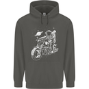 Space Biker Astronaut on a Motorcycle Space Childrens Kids Hoodie Storm Grey