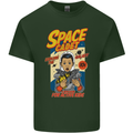 Space Cadet Explore the Galaxy Astronaut Mens Cotton T-Shirt Tee Top Forest Green