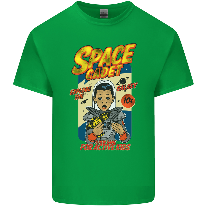 Space Cadet Explore the Galaxy Astronaut Mens Cotton T-Shirt Tee Top Irish Green