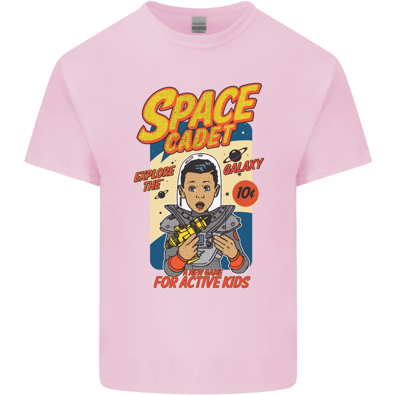 Space Cadet Explore the Galaxy Astronaut Mens Cotton T-Shirt Tee Top Light Pink