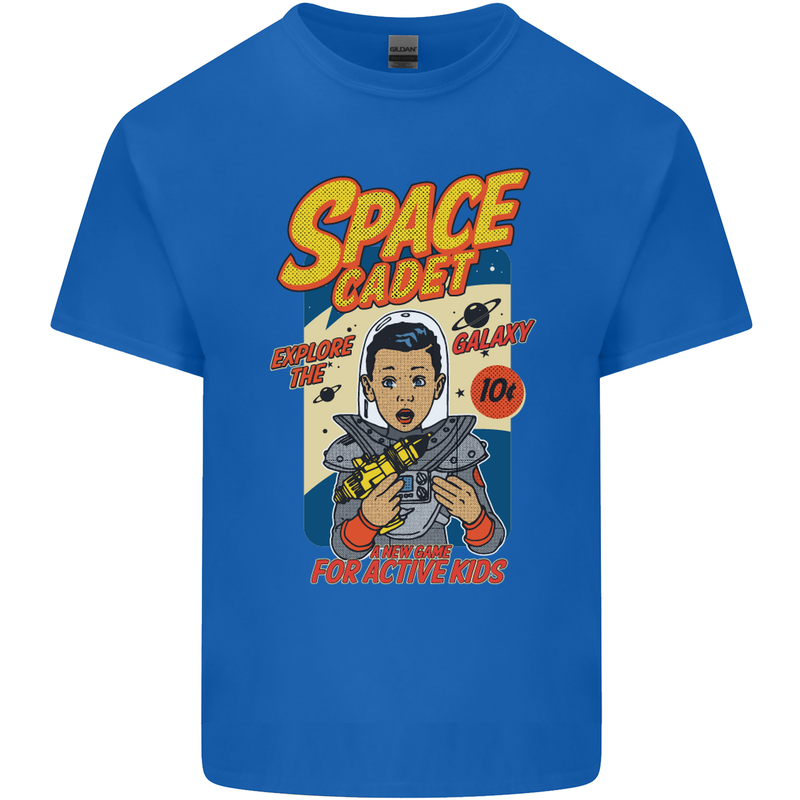 Space Cadet Explore the Galaxy Astronaut Mens Cotton T-Shirt Tee Top Royal Blue